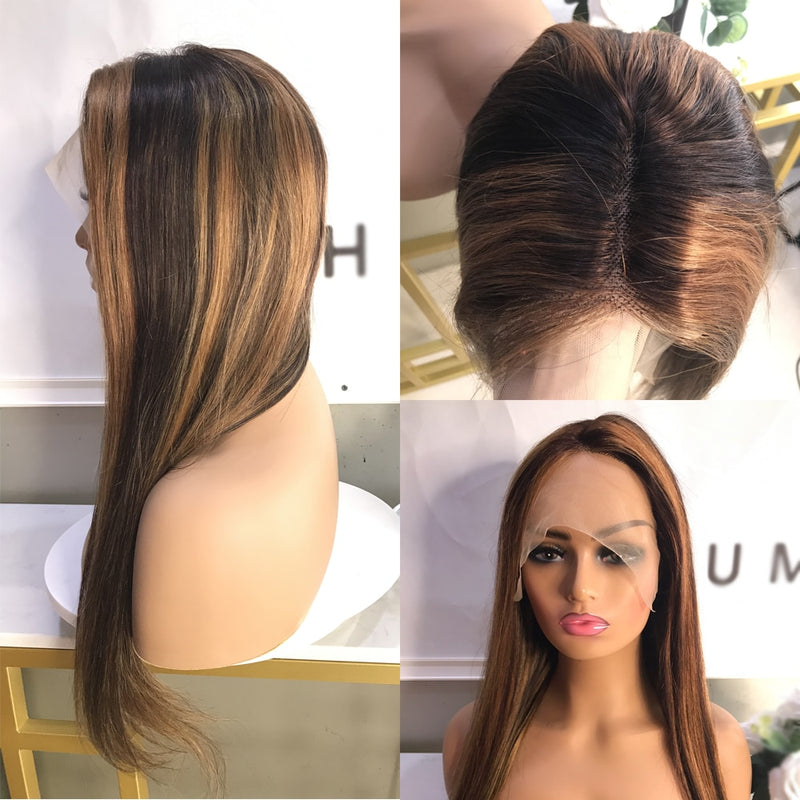 Brazilian Hair HD 13x1 Lace Front Ombre Wig