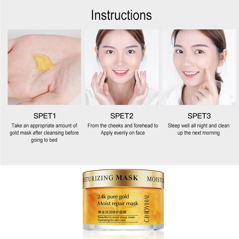 Collagen Anti-Wrinkle 24k Gold Serum Cream Sleeping Mask