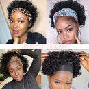 Glueless Headband  Brazilian Hair Water Wave Wigs