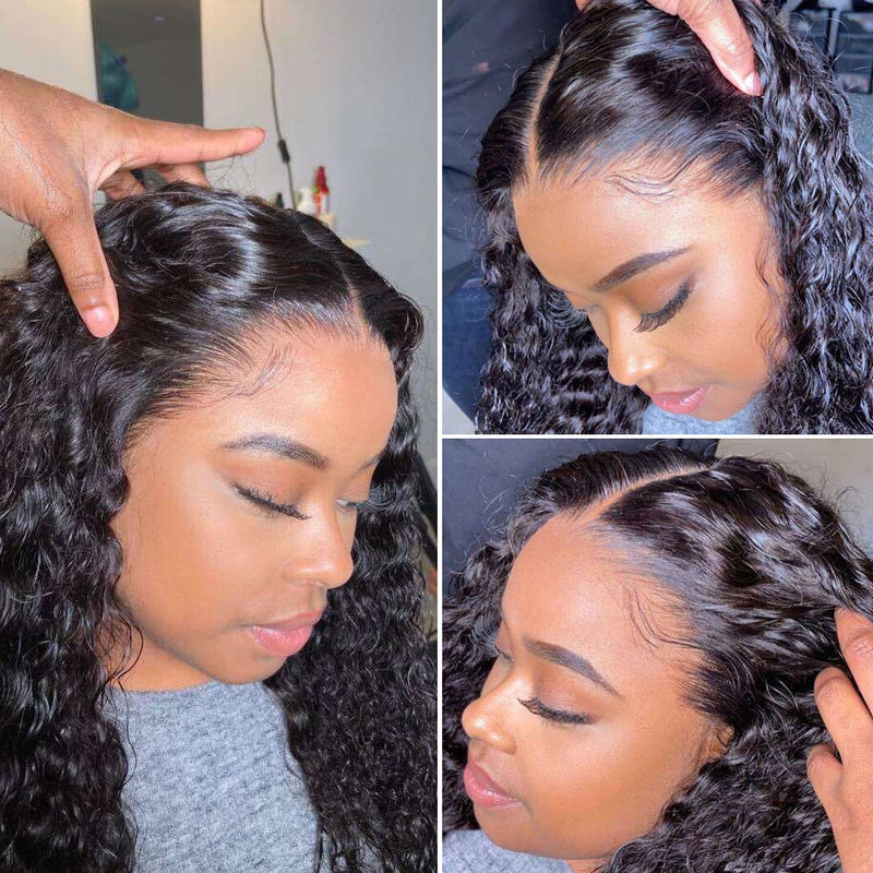 Brazilian Hair Loose Curly Water Wave Lace Front Wig