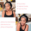 Glueless Headband  Brazilian Hair Water Wave Wigs