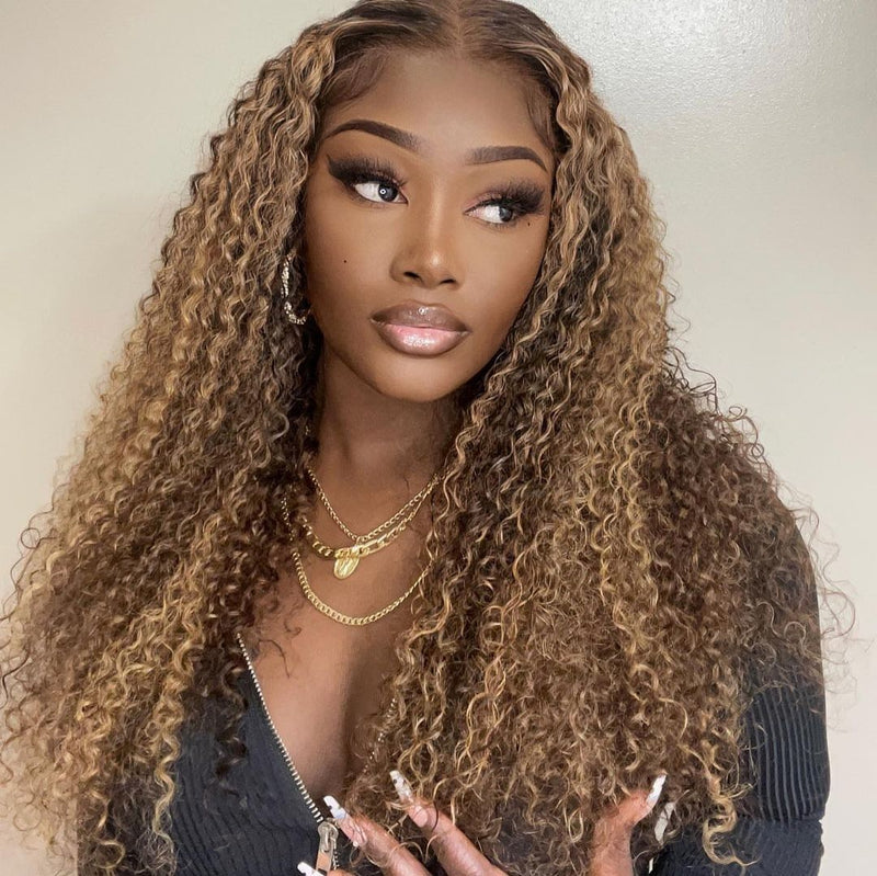 Brazilian Hair Loose Curly Water Wave Lace Front Wig