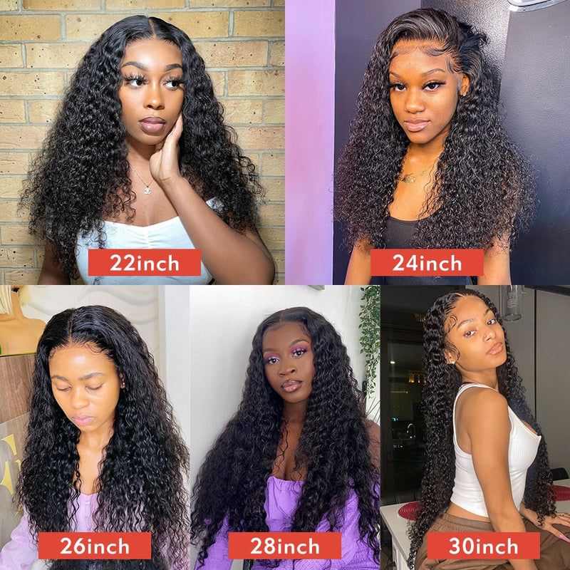 Water Wave 4x4 Lace Front Wig  HD Wet And Wavy Loose Deep Wave Frontal Wig 180%