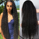 Human hair 13x4 Deep Wave Frontal Wig 180%