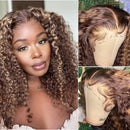 Human Hair Deep Wave Frontal Short  Wig