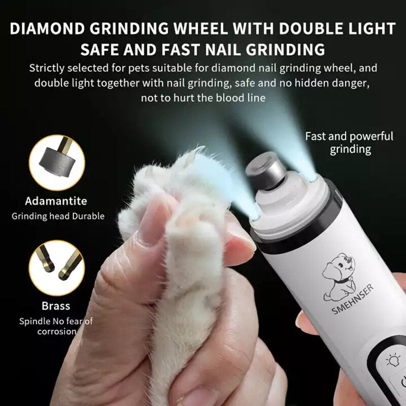 Electric Pet Nail Clipper with 2 LED Light