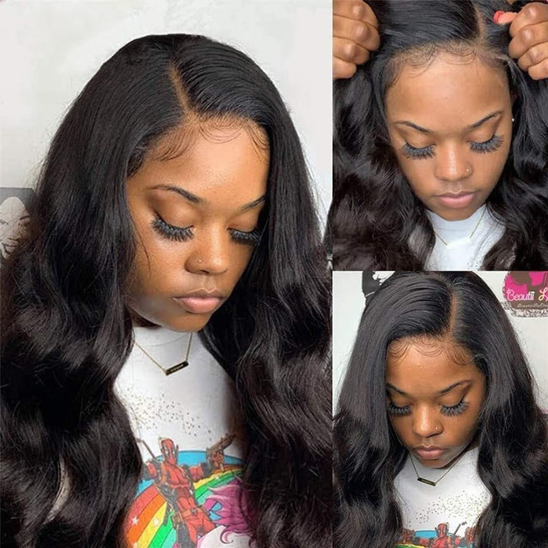 Body Wave Lace Front 13x4 Closure Wig Brazilian Loose Wave 180%